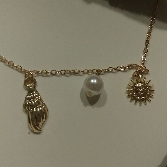 New initial S boho beach charm necklace - Picture 4 of 7